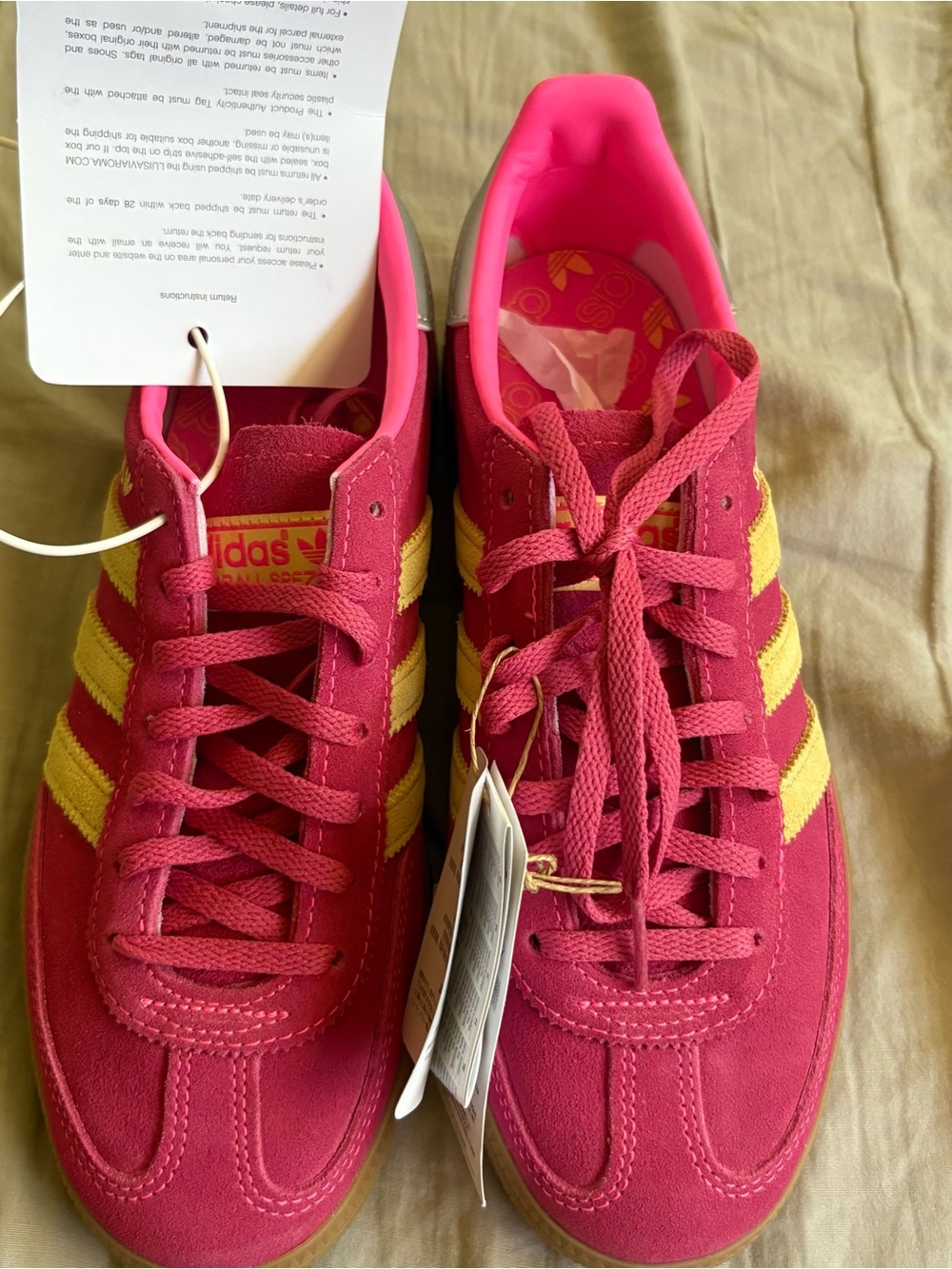 Adidas Handball Spezial W Lucid Pink Sneakers NWT Size 7 - Picture 4 of 7